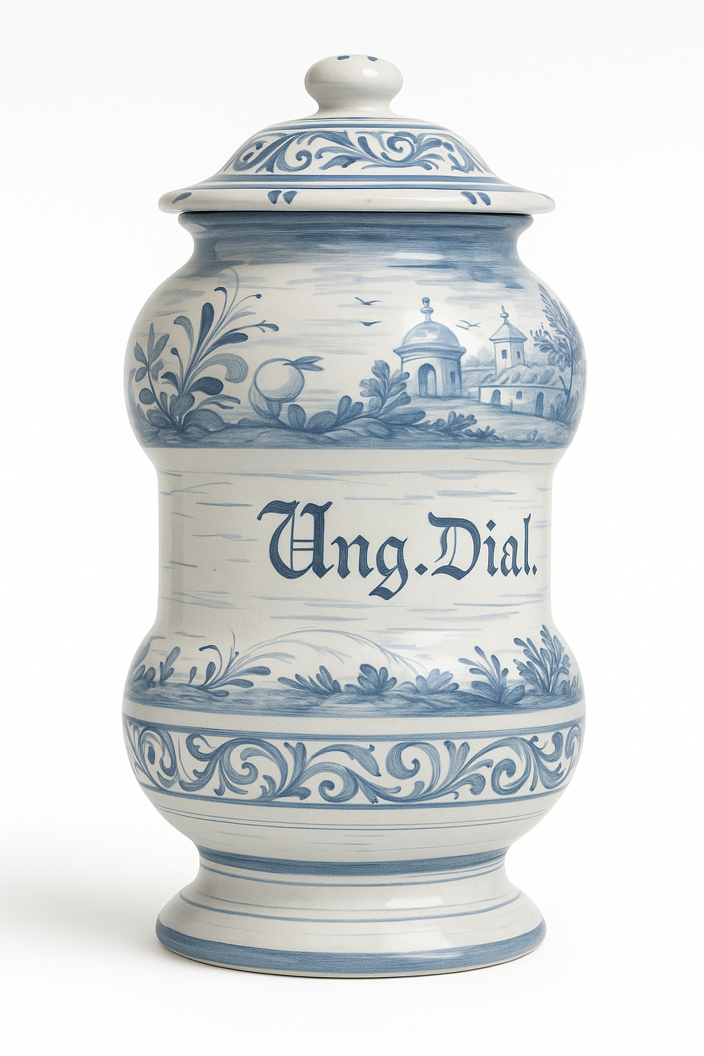 "Albarello" maiolica vase