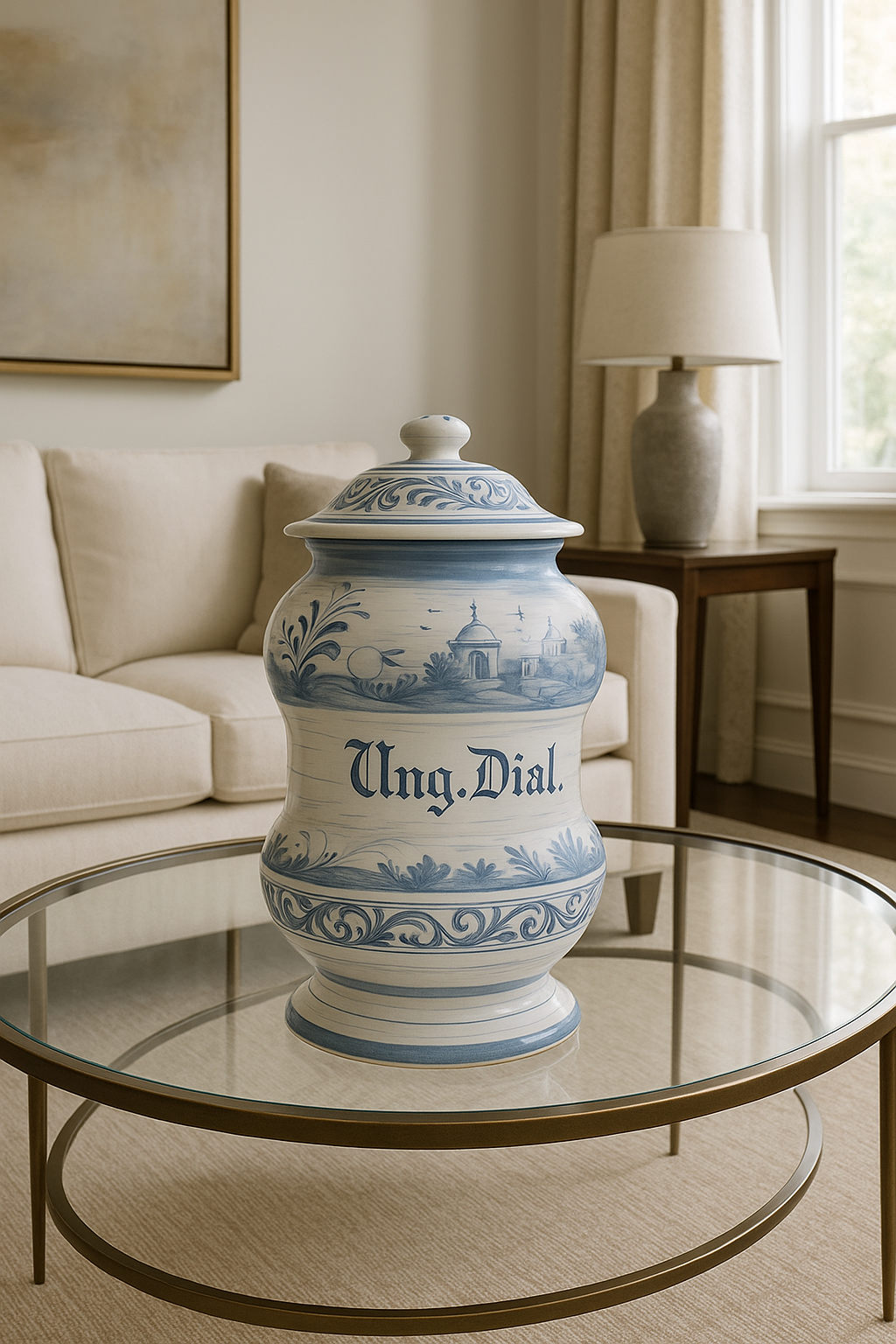 "Albarello" maiolica vase