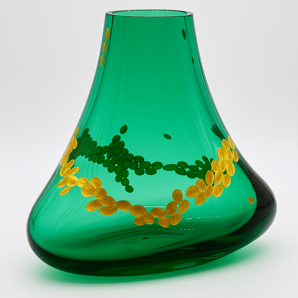 Crystal Vase "Verde Smeraldo"