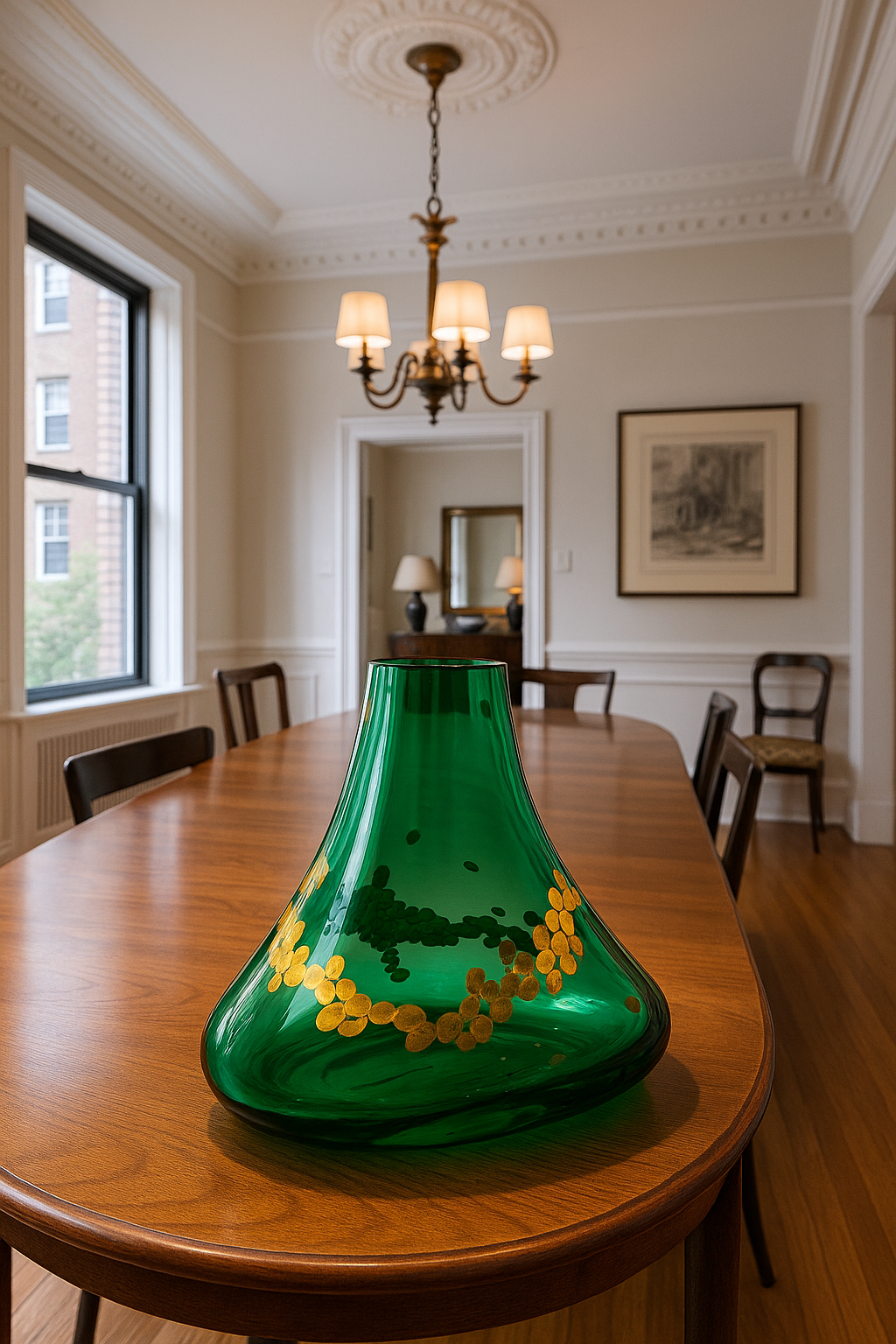 Crystal Vase "Verde Smeraldo"