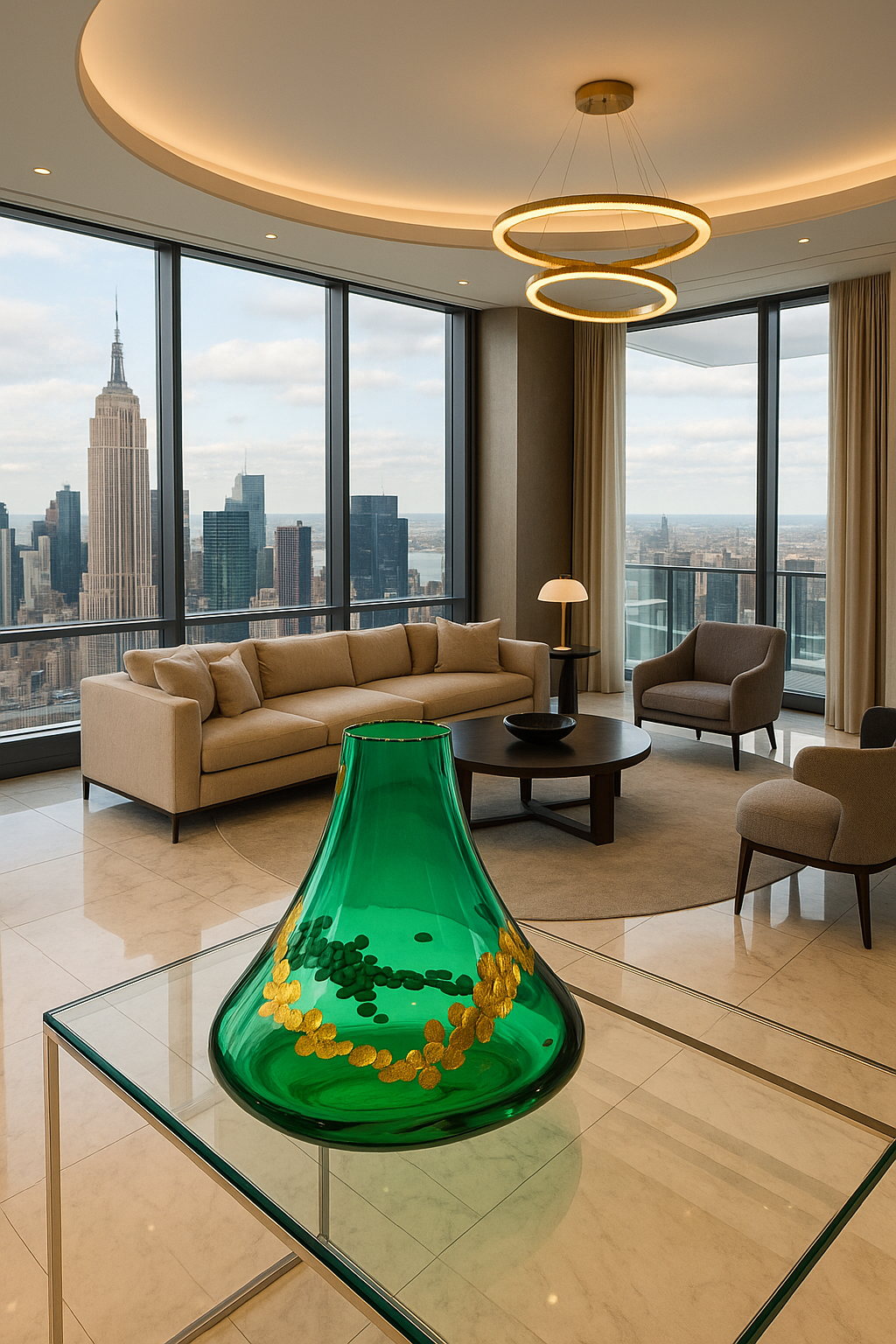 Crystal Vase "Verde Smeraldo"