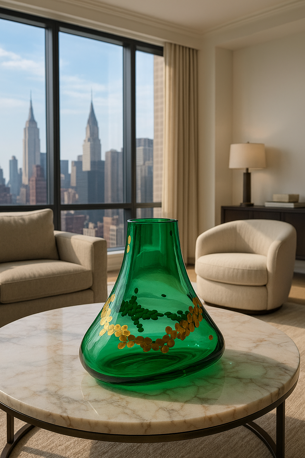 Crystal Vase "Verde Smeraldo"