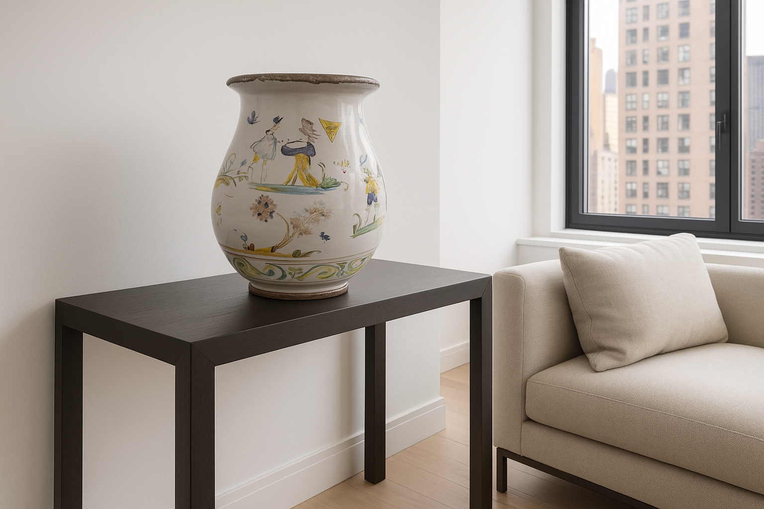"Giara" maiolica vase