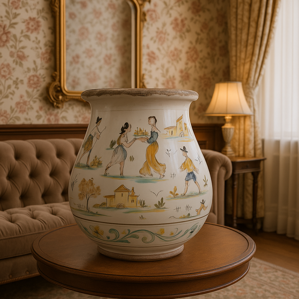 "Giara" maiolica vase