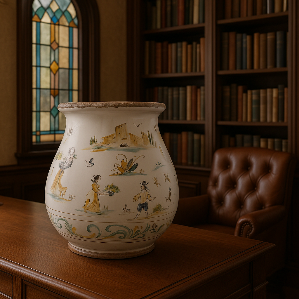 "Giara" maiolica vase
